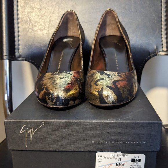 MARBLE Gold Giuseppe Zanotti Heel Shoe - Picture 2 of 4